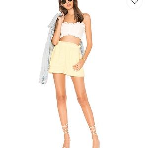 MinkPink Lemon Paperbag Shorts